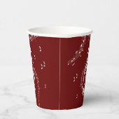 クリマティックGクレフ、 音符記号ミュージックレッド 紙コップ (右)