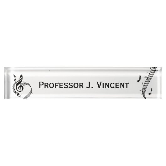 クリマティックGクレフ、 音符記号名 デスクネームプレート (正面)