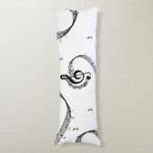 クリマティックGクレフ、 音符記号音楽 ボディピロー (正面縦)