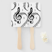 クリマティックGクレフ、 音符記号 ハンドファン (正面&裏面)