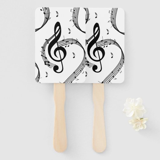 クリマティックGクレフ、 音符記号 ハンドファン (正面&裏面)