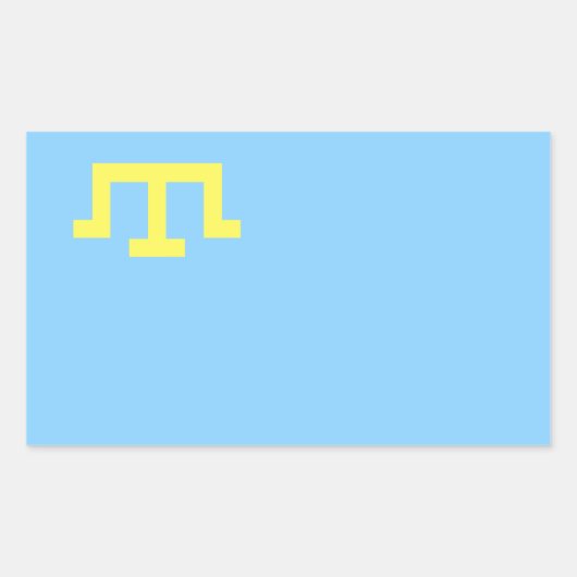 クリミアの入れ墨の四つの国旗 長方形シール (正面)