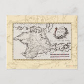 クリミア半島のアンティーク地図 ポストカード (正面)