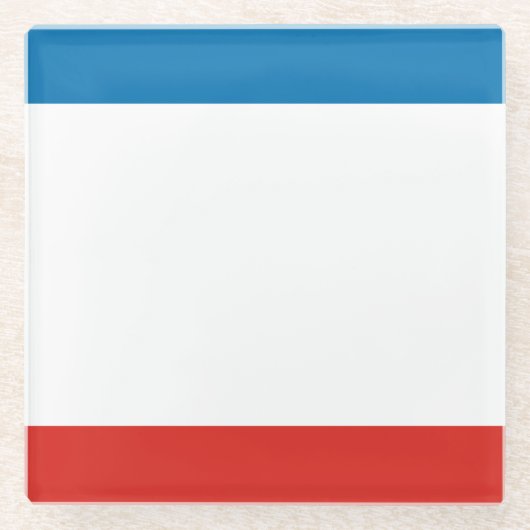 クリミア国旗 ガラスコースター (正面)