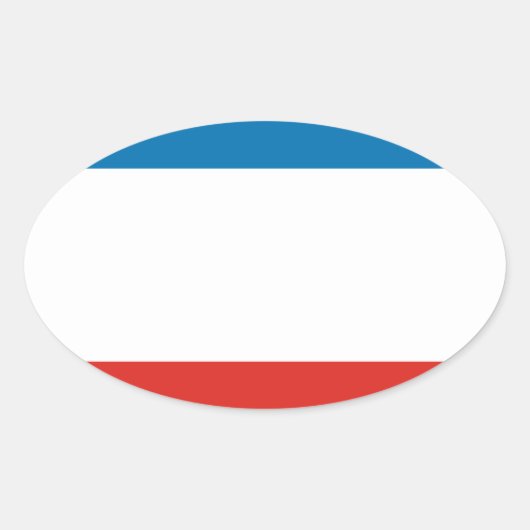 クリミア国旗 楕円形シール (正面)