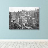 クリミア戦争中の2つの砲台， c.1855 キャンバスプリント (インサイチュ (ウッドフロア))