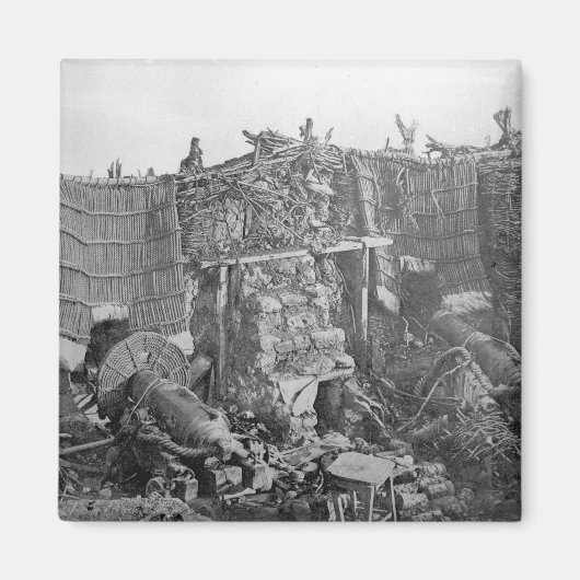 クリミア戦争中の2つの砲台, c.1855 マグネット (正面)