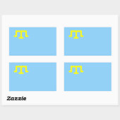 クリミア・タタール人の民族国旗 長方形シール (シート)