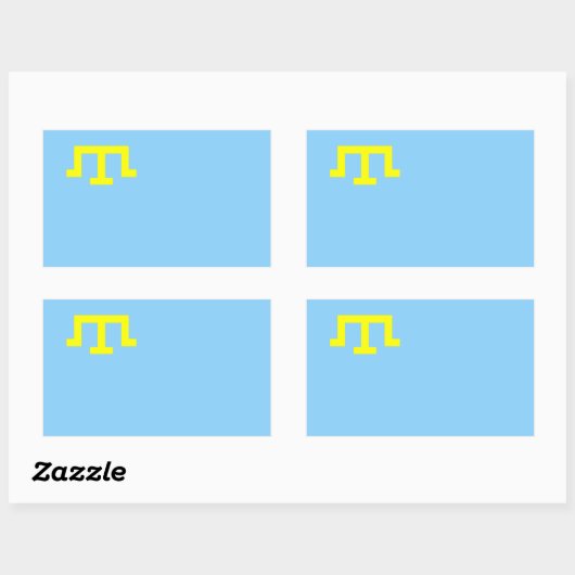 クリミア・タタール人の民族国旗 長方形シール (シート)