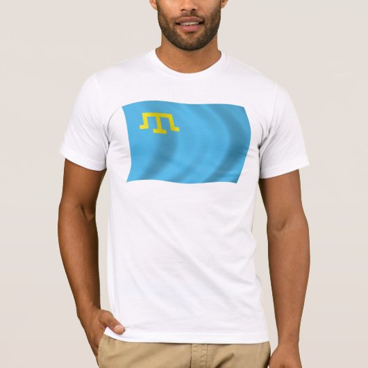 クリミア・タタール旗シャツ Tシャツ (正面)