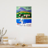 クリミア、USSRを訪問、セーリング、ソ連ヴィンテージ旅行 ポスター (キッチン)