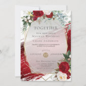 クリムエレガントはっきりしたムフローラと絵を描脳卒中 招待状 (正面)