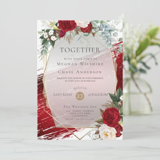 クリムエレガントはっきりしたムフローラと絵を描脳卒中 招待状 (スタンド正面)