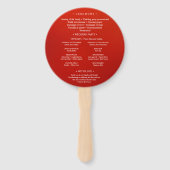 クリムエレガントゾンペイズリーインディアン結婚式 プログラム ハンドファン (裏面)