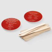 クリムエレガントゾンペイズリーインディアン結婚式 プログラム ハンドファン (組立なし)