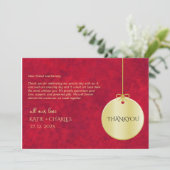 クリムエレガント金ゴールド高級王室のサンキューカード 招待状 (スタンド正面)