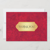 クリムエレガント金ゴールド高級王室のサンキューカード 招待状 (裏面)