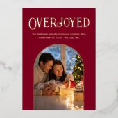 クリムソンラックス クリスマスベイビー 誕生発表写真 箔シーズンカード (正面)