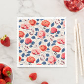 クリムゾンとサンゴの花 スタンダードランチョンナプキン (インサイチュ)