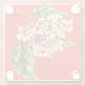 クリムゾンとゼラニウムのガラスコースター ガラスコースター (裏面)