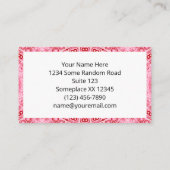 クリムゾンとピンクのマンダラパターン 名刺 (裏面)