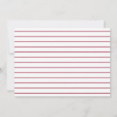 クリムゾンとホワイトの卒業パーティーの写真 招待状 (裏面)