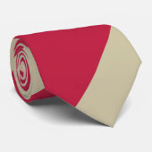 クリムゾンと淡い色の金ゴールドブロードレジメンストライプタル ネクタイ (ロール)