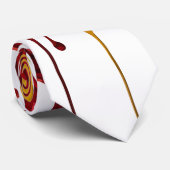 クリムゾンと金ゴールドグランジ滴下大理石インク ネクタイ (ロール)