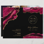 クリムゾンと金ゴールドagateのサービスメニューのパンフレット (正面/裏面)