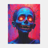 クリムゾンの瞳：心の恐怖 フリースブランケット (正面)