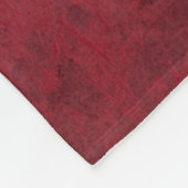 クリムゾンの背景の花の頭のシルエット フリースブランケット (角)