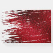 クリムゾンはっきりしたブラシストローク ゲストブック (裏面)