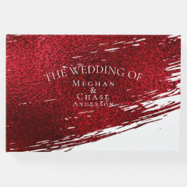 クリムゾンはっきりしたブラシストローク ゲストブック