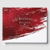 クリムゾンはっきりしたブラシストローク ゲストブック (正面)