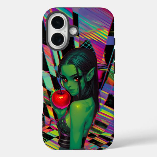 クリムゾンアップルとサイバーフェアヤル小妖精や小人 Case-Mate iPhoneケース (裏面)