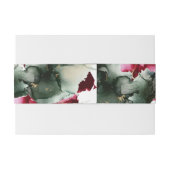 クリムゾンアンドスプルスグリーン抽象芸術 招待状ベリーバンド (裏面例)