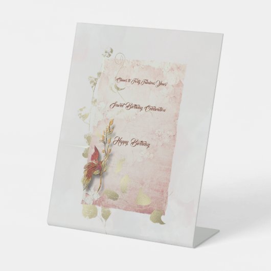 クリムゾンウィスパーズ誕生日パーティーのペデスタルのサイン 台座サイン (正面)