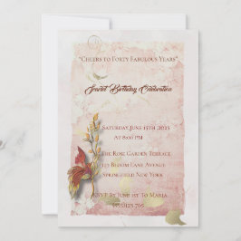 クリムゾンウィスパーズ40歳の誕生日の招待状 招待状