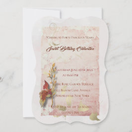 クリムゾンウィスパーズ40歳の誕生日の招待状 招待状