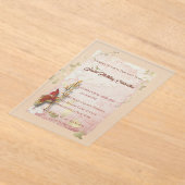 クリムゾンウィスパーズ40歳の誕生日アクリル招待 アクリル招待状 (レイダウン)