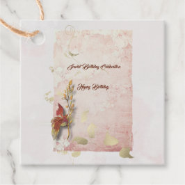 クリムゾンウィスパーズ40歳の誕生日メッセージカード フェイバータグ