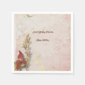 クリムゾンウィスパーズ40th誕生日紙ナプキンス スタンダードカクテルナプキン (正面)