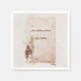 クリムゾンウィスパーズ40th誕生日紙ナプキン スタンダードカクテルナプキン