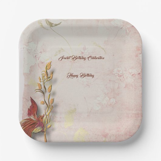 クリムゾンウィスパーズ40th誕生日紙プレート ペーパープレート (正面)