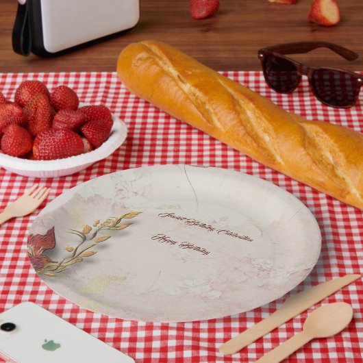 クリムゾンウィスパーズ40th誕生日紙プレート ペーパープレート (ピクニック)