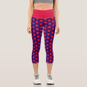 クリムゾンウイルス注入ハイウェスト カプリレギンス (正面)