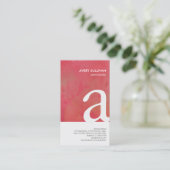 クリムゾンエレガントウォーター色モノグラム名刺 名刺 (スタンド正面)