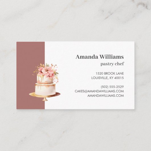 クリムゾンエレガントケーキと花模様ケーキ飾ズ 名刺 (裏面)