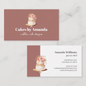 クリムゾンエレガントケーキと花模様ケーキ飾ズ 名刺 (正面/裏面)