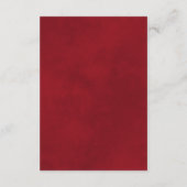 クリムゾンエレガントレッドと金ゴールド結婚のQRコード詳細 エンクロージャーカード (裏面)